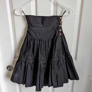 Vintage CHANEL Black & Gold Suit Skirt, size 34